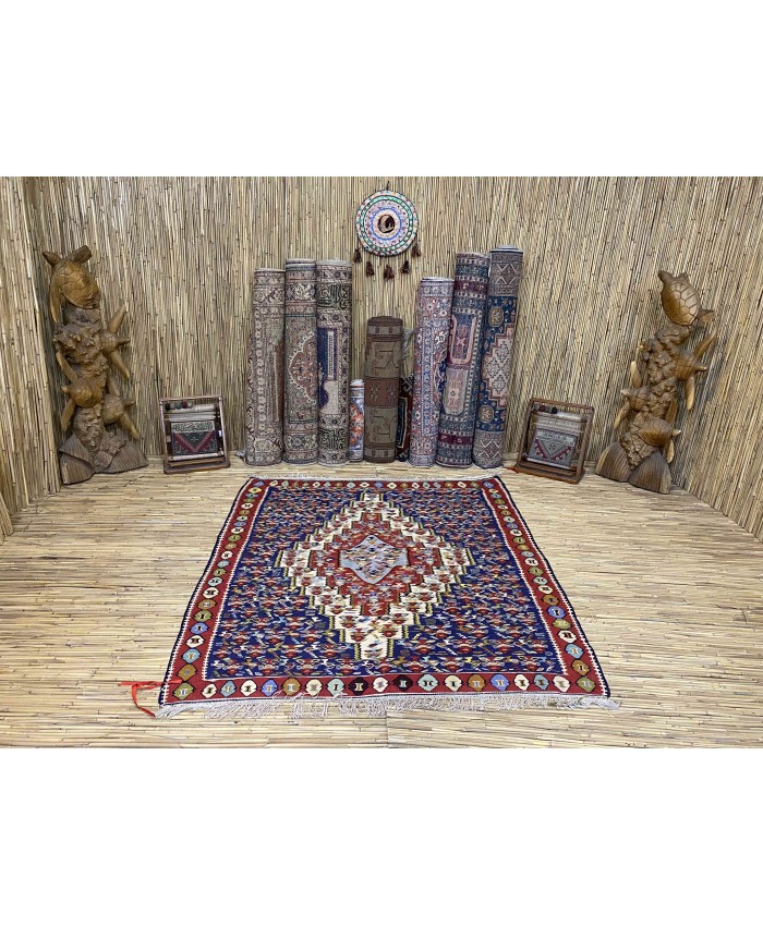 Handmade Hakkari Sine Original Wool On Cotton Kilim – FREE SHIPPING..!